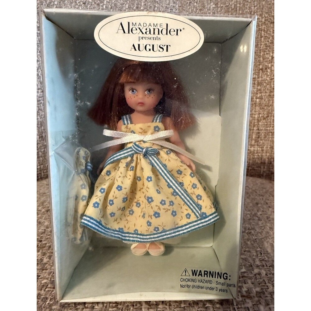 Vintage Madame Alexander August Calendar Girl Collection 2002 In Box 5” Doll